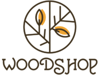Woodshop logo orange
